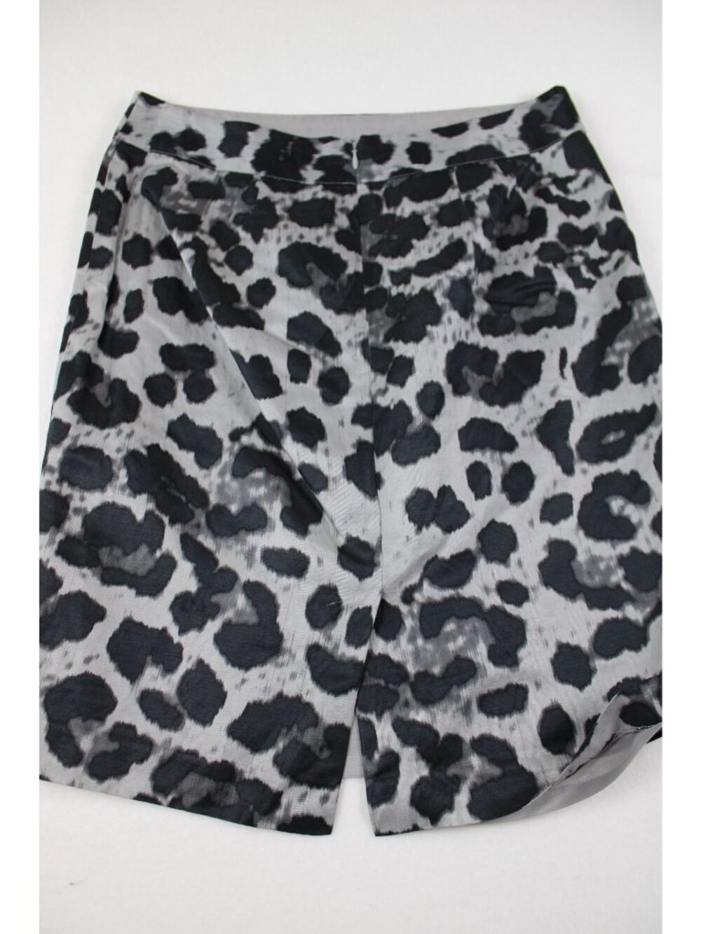 Banana Republic Gray & Black Animal Print Pencil Skirt Size 10 Rear Zip Closure - Picture 3 of 3